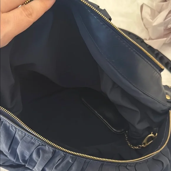 Stella McCartney Navy Nylon Pleated Women's Bag - Picture 9 of 16